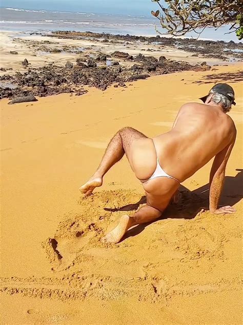 Ladysilva Crossdresser Panties On The Beach Showing Off Her Hot Ass Gay Porn Xhamster