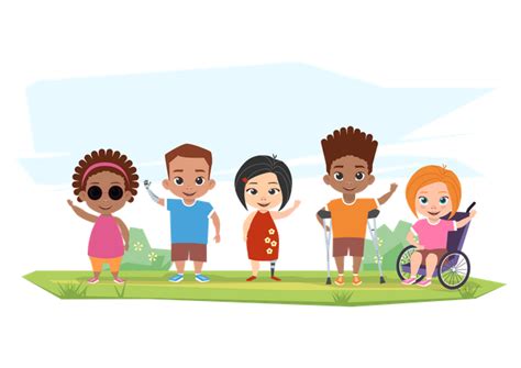 Premium Disabled Children Illustration Pack From People Illustrations