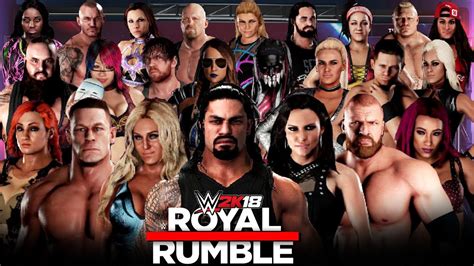 Wwe 2k18 30 Man Woman Intergender Royal Rumble Match Wwe 2k18 Pc