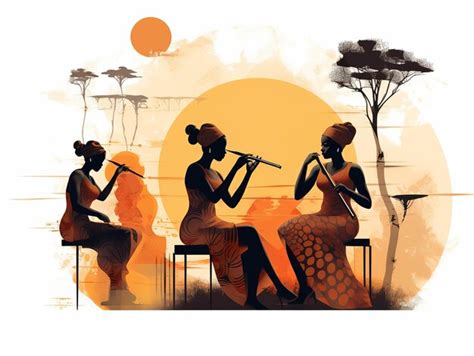 Premium AI Image | African culture music festival abstract vector ...