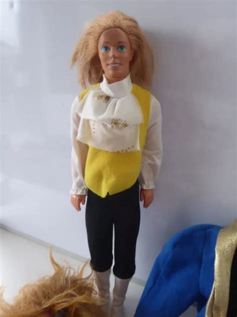 Disney Beauty The Beast Prince Adam Doll Figure Clothes Vintage