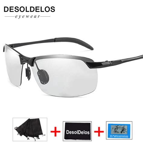 Gafas de sol fotocromáticas polarizadas para hombre gafas de