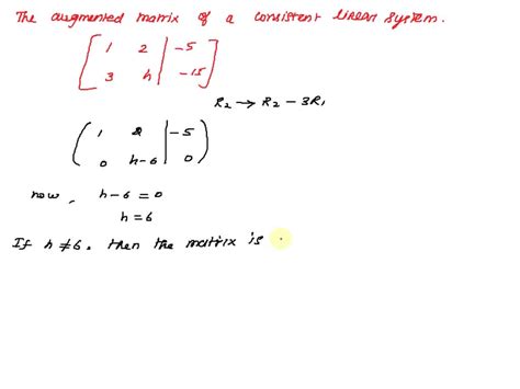 Solved Determine The Ivalue S Of H Such That The Matrix Is The