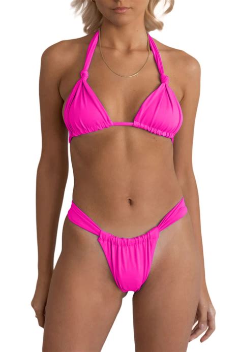 Triangle Trendy Bikini Swimsuit Set With Tie String Thong Perfect For Swimwear Artofit