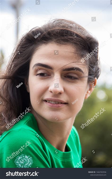Beautiful Brunette Girl Denim Suit Stock Photo 1464763556 Shutterstock