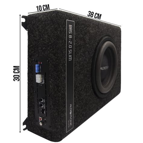 Subwoofer Ativo Caixa Selada Audiophonic Bas Slim W Audio