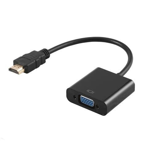 HDMI Male To VGA Cable RGB Female HDMI To VGA Video Converter Adapter 1080P For PC Black Male ...