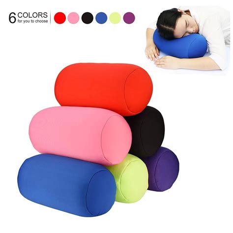 Usmixi Roll Microbead Bolster Tube Pillow, Neck Arm Back Support Roll