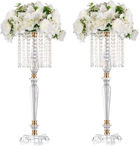 Acrylic Flower Stand Wedding Centrepieces Pcs Clear Tall Vases For