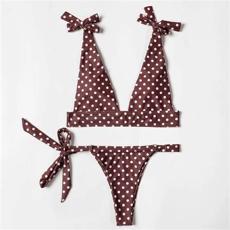 ZTVitality Dot Bandage Sexy Bikini Set New Padded Bra Low Waist
