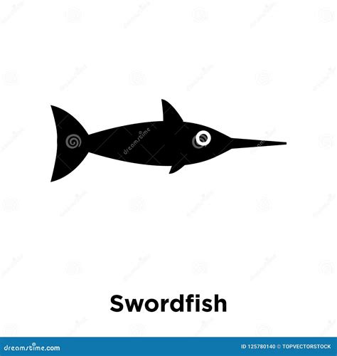 Vector Del Icono De Los Peces Espadas Aislado En El Fondo Blanco