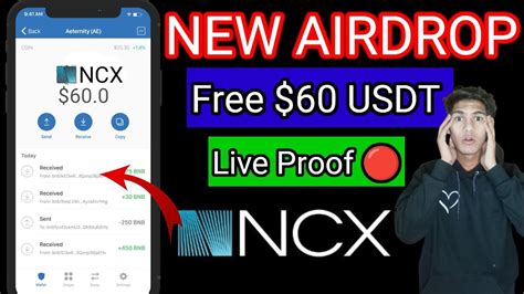 New Airdrop Usdt Ncx Coins Live Proof Withdraw In Trust Wallet