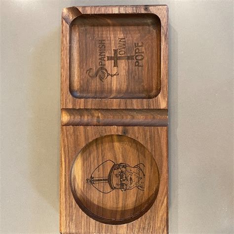 Whiskey And Cigar Accessory Pairing Tray© Ashtray And Drink Holder Combo That Can Be A