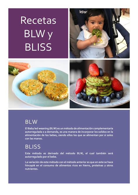 Recetas Curso Alimentacion Complementaria Recetas Blw Y Bliss Blw El