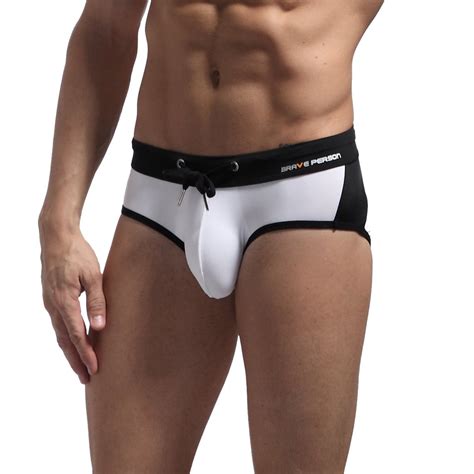 Guisaled Men S Sexy Low Rise Quick Dry Swim Briefs Color Block Patchwork 2025 Summer Bikini