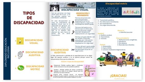 TRÍPTICO TIPOS DE DISCAPACIDAD