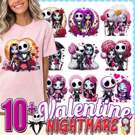 Jack And Sally Valentine Png Bundle Horror Cartoon Love Png