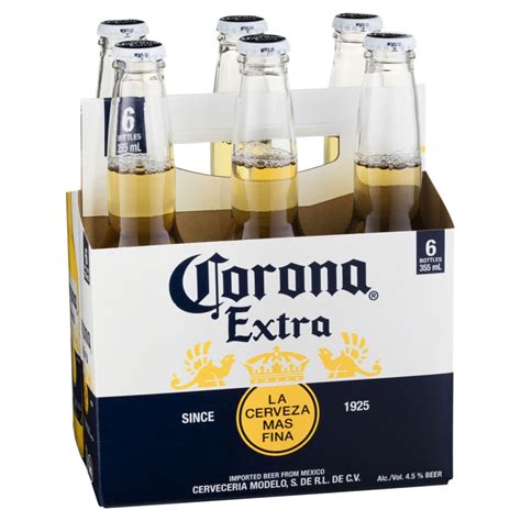 Corona Extra Bottle 355mL 6 Pack