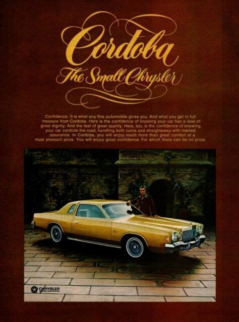 1975 Chrysler Cordoba Ricardo Montalban Rich Corinthian Leather Vintage