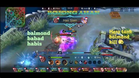 Mobile Legend Paket Hero Tenk Balmond Kill Cuk Babat Habis Musuh Pun