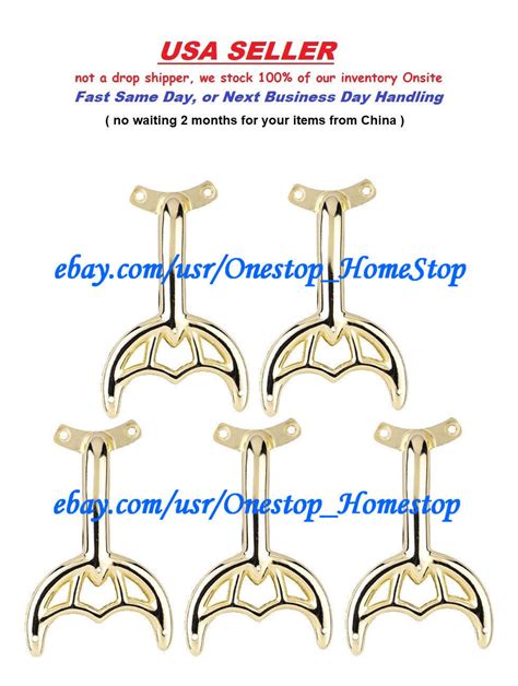 5 52 Polished Brass Ceiling Fan Blade Arms Replacement Brackets