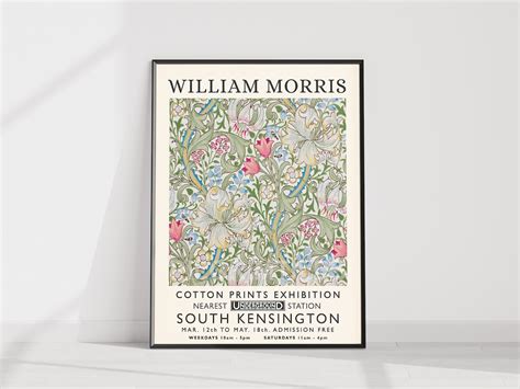 William Morris Print William Morris Exhibition Print William Etsy