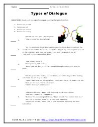 Types Of Conflict Worksheets Worksheets Library