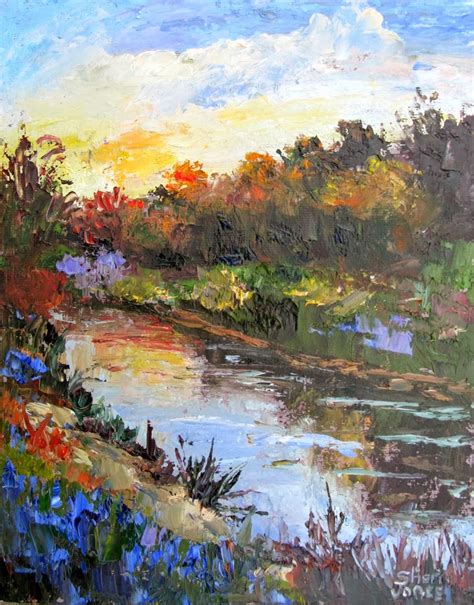 Artists Of Texas Contemporary Paintings And Art Sunrise Reflections