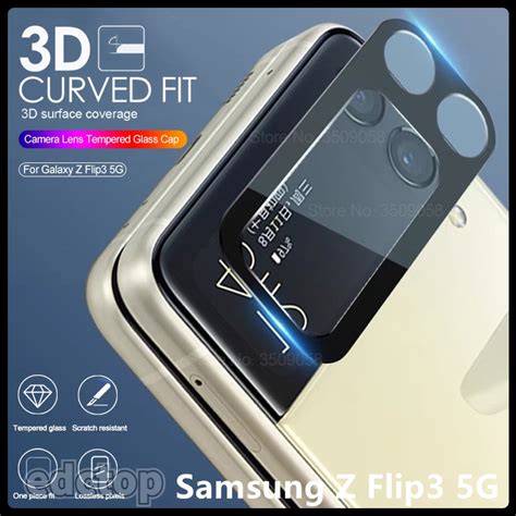 3D Full Cover Camera Lens For Samsung Galaxy Z Flip3 5G Flip 3 Case