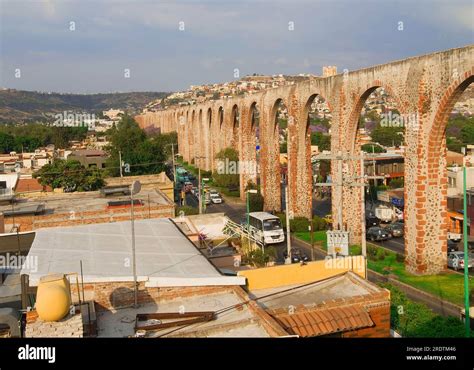 Aqueduct, Santiago de Queretaro, Queretaro Province, Mexico Stock Photo ...