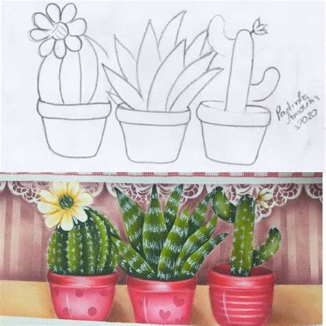 Pin By Docarmo Teixeira On Riscos E Pinturas De Cactus Paintings