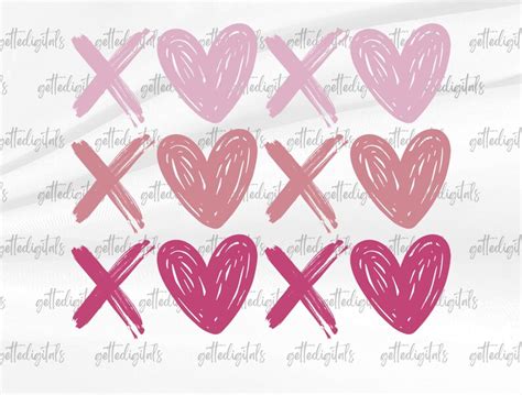 Xoxo Png Xoxo Valentine Png Hearts Png Xoxo Hugs And Kisses Etsy