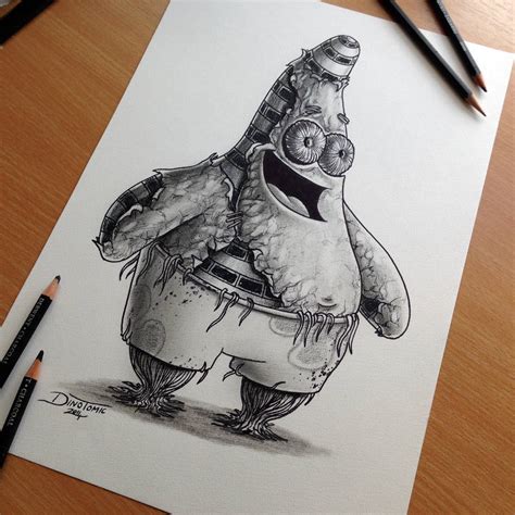 Patrick Star Pencil Drawing by AtomiccircuS on DeviantArt