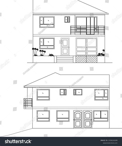 Simple House Illustration Vector Sketch Stock Vector (Royalty Free) 2258316189 | Shutterstock