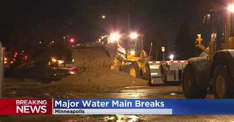 Crews Still Working To Repair Water Main Break In North Minneapolis