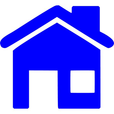 Blue home 5 icon - Free blue home icons