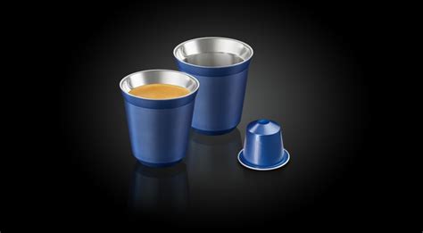 Nespresso Pixie Lungo Set Vivalto Stainless Steel Espresso Cups New