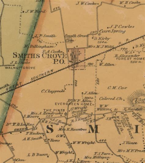 Warren County Kentucky 1877 Old Wall Map With Homeowner - Etsy
