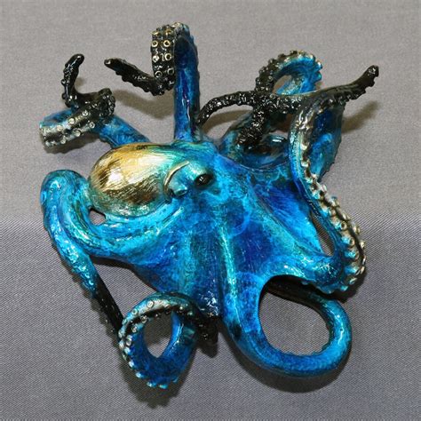 Bronze Octopus Figurine Statue olympus Sculpture Aquatic Art / Limited ...