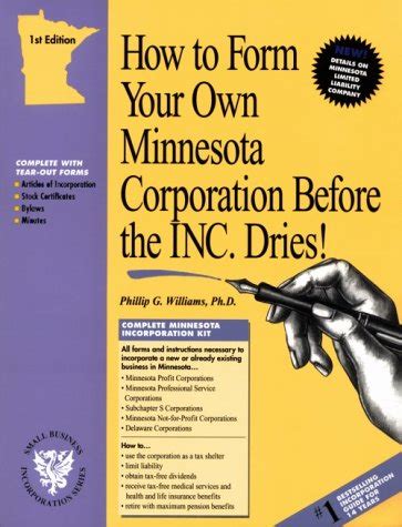 How To Form Your Own Minnesota Corporation Before The Inc Dries A