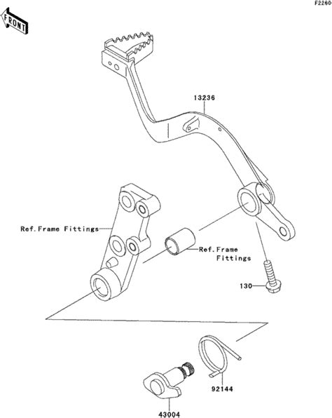 Coastal Motorcycle Centre KLR650 2008 Brake Pedal