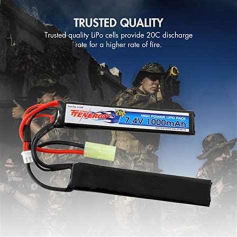 Tenergy 74v Lipo Airsoft Battery 1000mah 20c Butterfly Battery Pack