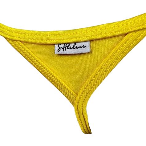 Spandex Micro Thong Bikini Bottom With Adjustable Side Ties Shbikini Extreme String