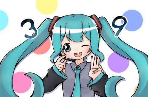 初音ミク「ピアプロ運営です。本日は「カラフル」作品をご紹介 みん。さんのミクさん ニコッと」 Piapro ピアプロ のイラスト