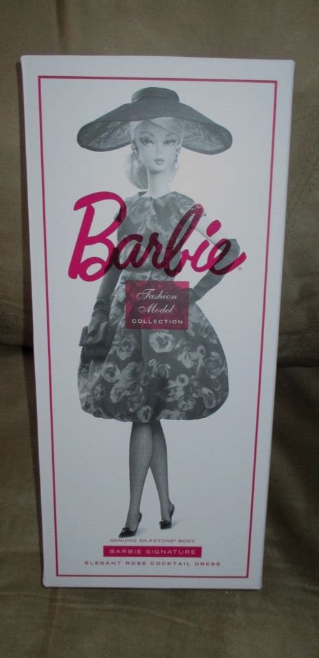 Elegant Rose Cocktail Dress Silkstone Barbie Nrfb Fjh Excellent