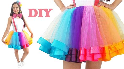 DIY Como Fazer Saia de Tule Colorida Tutu Bem Fácil YouTube