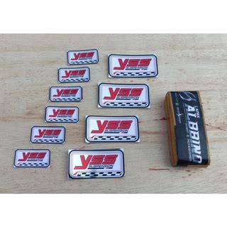 Jual Sticker Shock YSS Glossy Stiker Shok Logo Emblem Sok YSS