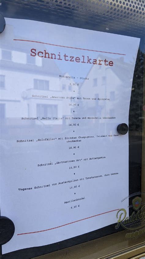 Speisekarte von Gaststätte Zur Eiche restaurant Brechen