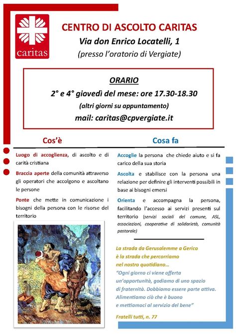 Caritas Parrocchiale Orari E Carrello Sospeso Cpvergiate