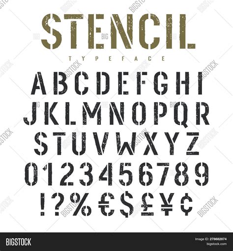 Stencil Alphabet Image & Photo (Free Trial) | Bigstock